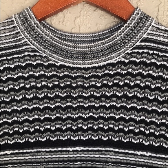 Free People Long Sleeve Fitted‎ Groovy Knit Stripe Sweater Dress - Picture 6 of 12